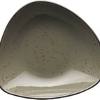 Thumbnail image #1 for International Tableware Splash™ SH-18-GS Stoneware Organic Triangle Pasta/Salad Bowl, 7-1/8", 12.5 oz, Green Smoke Case of 2 Dozen