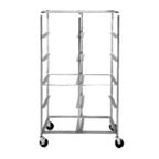 Thumbnail image #1 for Dinex DXIRDSD9100 Dome Storage Rack, 100-Capacity, for 9-Inch Dome Covers, Stainless Steel, Welded Tray Slides, 5-Inch Casters