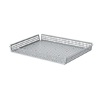 Thumbnail image #1 for Cadco VariKwik™ CWB-VK ™ Oven Basket, Flat Bottom, Perforated Sides, Aluminum, 12.87 x 9.5 x 1.5 in
