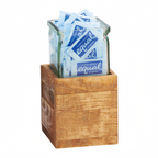 Thumbnail image #1 for Cal-Mil Madera 3427-5-99 Square Rustic Pine Single Jar Riser, 4.5"W x 4.5"D x 5"H