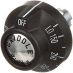 Thumbnail image #1 for AllPoints Foodservice Parts & Supplies Mavrik 221297 Thermostat Knob, 1-15/16 in Diameter, Off-Lo-150-400-Hi, 11/16 in Mount