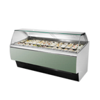 Thumbnail image #1 for Oscartek Gia GIA C G2106DT Gelato/Ice Cream Display Case, Curved Glass, Self-Contained, 85", 24 x 5 L Pans