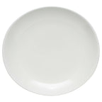 Thumbnail image #1 for Libbey Porcelana OG-2110 Oval Porcelain Dinner Plate, 11-1/4 x 10-1/2 x 1-3/4 in, Curved Edge, Bright White