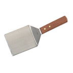 Thumbnail image #1 for Browne Foodservice 574318 Stainless Steel Turner, 13" Overall, 5" x 6" Blade, Stiff, Hardwood Handle