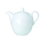 Thumbnail image #1 for Steelite William Edwards, Coupe Whites 82000AND0411B Tea for One Teapot, 16 oz, Bone China, with Lid