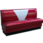 Thumbnail image #1 for ATSMFG ATS AT&S-ASWB-W36-VS GR6 MFG Upholstered Wall Bench, 36-Inch High, V-Shape Back, Removable Sinuous Spring Seat, Vinyl Kick Base