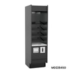 Thumbnail image #5 for Structural Concepts Fusion® MD2284SO Self-Service Ambient Inline Packaging Counter, 24-1/4 in. Wide, 4 Lighted Shelves, Silversan Black