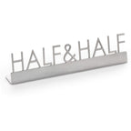 Thumbnail image #1 for American Metalcraft SSHH5 Laser-Cut Stainless Steel Half & Half Table Sign Case of 144