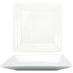 Thumbnail image #1 for International Tableware Marzano MZ-88 Porcelain Square Plate with Wide Rim, 8-1/2-Inch Case of 2 Dozen
