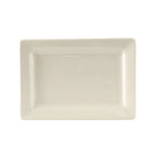 Thumbnail image #1 for Tuxton China DuraTux®© BEH-0803 Rectangular Ceramic Plate, Wide Rim, 8 x 5-1/2 x 1 in, American White/Eggshell 1 Dozen