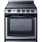 Thumbnail image #1 for Summit Commercial Summit Appliance REXH24RSS 24-Inch Electric Range and Convertible Hood Set, Stainless Steel, 4-Zone Ceramic Cooktop