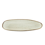 Thumbnail image #1 for CAC China Tucson TUS-614-BGE Porcelain Oval Platter, 13" x 6-1/2", Reactive Glaze, Desert Beige 1 Dozen