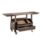 Thumbnail image #1 for Global Tableware Collective ZEPE39000030 Service Cart, 71-1/4"W x 21-5/8"D x 37"H, Italic, Mixed Materials
