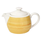 Thumbnail image #1 for Tableware Solutions USA Kalahari by Continental 51CCKAL059 China Teapot with Lid, Scratch Resistant, Oven/Microwave/Dishwasher Safe Case of 4