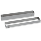 Thumbnail image #1 for Matfer Bourgeat 371016 Rectangular Bottomless Stainless Steel Mousse Frame, 22-1/2" x 3-3/4" x 1-3/4"