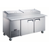 Thumbnail image #2 for Black Diamond 2-Door 2-Section Refrigerated Pizza Prep Table, 71-Inch Wide, 17 Cu. Ft., Self-Contained