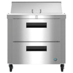 Thumbnail image #1 for Hoshizaki SR36B-10D2 36-Inch Single-Section Sandwich Prep Refrigerator, 2 Drawers, Stainless Steel, Self-Contained Rear-Mounted