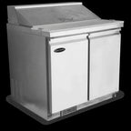 Thumbnail image #5 for Serv-Ware SP36-10-HC-T 36-Inch 10-Pan 2-Door Refrigerated Sandwich Prep Table, Self-Contained Rear-Mounted