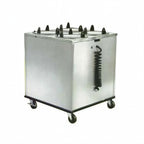 Thumbnail image #1 for Lakeside Manufacturing EASY-GLIDE 6406 Heated Mobile Dish Dispenser, Enclosed Base, 4 Compartments, for 5-7/8"–6-1/2" Round Plates