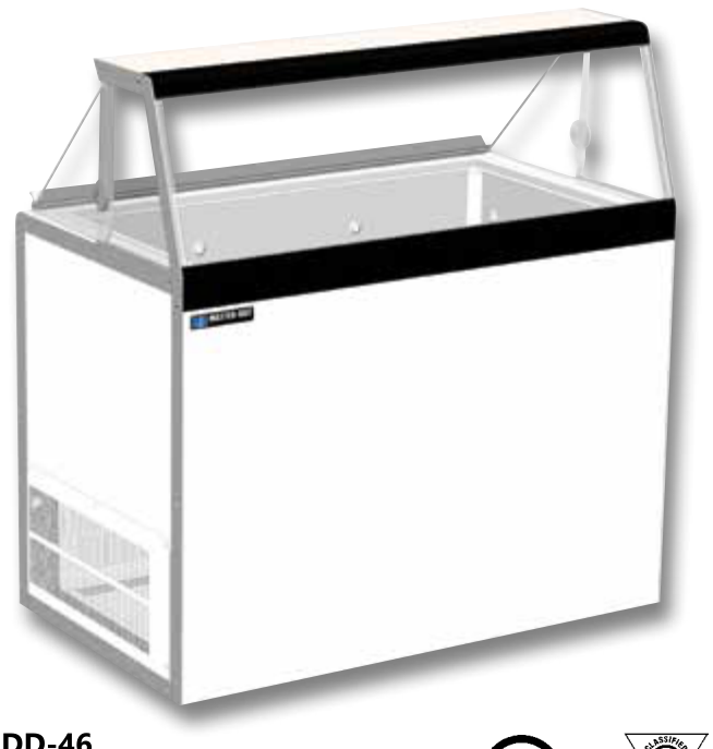 Product image #5 for Master-Bilt DD-46 Floor Model Ice Cream Dipping/Display Freezer Merchandiser with Slanted Glass, 8 Display Tubs, 4 Storage Tubs, 115V