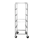 Thumbnail image #1 for Dinex DXIRDSD950 Dome Cover Storage Rack, 50-Capacity, for 9-Inch Dome Covers, Stainless Steel, Welded Tray Slides, 5-Inch Casters