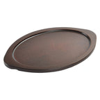 Thumbnail image #1 for Winco CASG-13OUL Oval Wood Underliner, 15-7/10" x 11" x 3/4" H, with Dual Contoured Handles Case of 3
