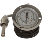 Thumbnail image #1 for AllPoints Foodservice Parts & Supplies 621012 Dishwasher Thermometer, 2" Dial, 3" Flange, 8' Capillary, 100–220°F