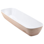Thumbnail image #1 for Global Tableware Collective Dalebrook, Tura DBTWD7724O Rectangular Melamine Salad Bar Crock, GN 2/4, 3.75 qt, Beige