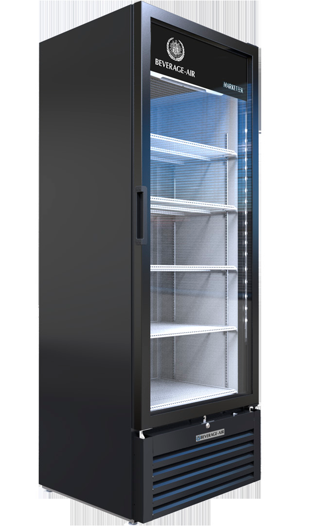 Product image #5 for Beverage-Air Marketeer MT23-1B One-Section Reach-In Refrigerated Glass Door Merchandiser, 19.2 Cu. Ft., Black