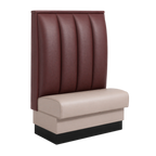 Thumbnail image #1 for ATSMFG ATS AT&S-ASD-W48-6CH GR8 William Deuce Booth, single, 30" long x 48" high, 6-channel back, removable sinuous spring seat with connecting