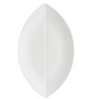 Thumbnail image #1 for CAC China Flat Leaf COL-V61 Porcelain Leaf-Shaped Platter, Flat Edge, 16 x 9-1/2 x 3/4 in. 1 Dozen