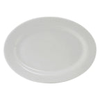 Thumbnail image #1 for Tuxton China Alaska ALH-180 Porcelain Oval Platter, 18" x 13", Wide Rolled Rim Case of 4