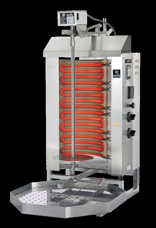 Product image #5 for Trento Potis Electric Doner Kebab Vertical Broiler, Stainless Steel, 66.13 lb Capacity, 208V