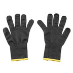 Thumbnail image #1 for TableCraft Products 11208 Small Polyethylene Cut-Resistant Glove, Black with Yellow Cuff Case of 12