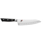 Thumbnail image #2 for Zwilling J.A. Henckels Miyabi 1019687 7-Inch Hollow-Edge Santoku Knife, Forged Carbon Steel, POM Handle