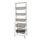 Thumbnail image #1 for G.E.T. Urban Renewal IR-951-SV 5-Tier Rectangular Metal Buffet Stand, Silver, 23-1/2 x 14 x 64 in.