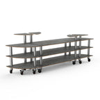 Thumbnail image #1 for Steelite International Mogogo, Modular MGCMLB02GSXW 3-Tier Curved Double-Sided Modular Buffet Station, 130" x 29-1/2" x 47-1/2"H