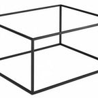 Thumbnail image #1 for Libbey APS Germany - Asia Plus APS 15505 Rectangular Metal Buffet Stand, Black, GN 1/2 & GN 1/4, 12-7/8"L x 10-1/2"W x 6-1/2"H