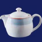 Thumbnail image #1 for Tableware Solutions USA Cosmo by Continental 51COBLU059 Blue China Teapot, 18 oz, with Lid Case of 4