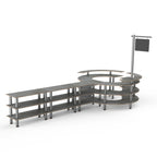 Thumbnail image #1 for Steelite International Mogogo, Modular MGCMSA02GSXF 4-Tier Modular Buffet Station, Grey Slate Laminate, 205"W x 98"D x 101"H