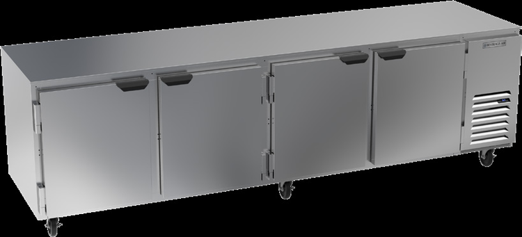 Product image #6 for Beverage-Air Four-Section Undercounter Reach-In Refrigerator, Side-Mount Self-Contained, 118 Inch Wide, Solid Doors