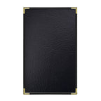 Thumbnail image #1 for Risch Seville SEV-1V 8.5X14 Hardback Faux-Leather Menu Cover, 8-1/2 x 14 in, Single View, Clear Vinyl Pocket Case of 25