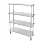 Thumbnail image #1 for IMC/Teddy SX-4821-4S Stainless Steel Solid Shelving Unit, 4 Shelves, 48"W x 21"D x 61"H