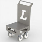 Thumbnail image #1 for Lakeside Manufacturing 155048 Two-Platform Stainless Steel Handcart Dolly, 300 lb Capacity, 30" x 20" Platforms, 8" Casters