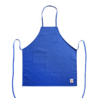 Thumbnail image #1 for CAC China APBB-2BL Blue Poly/Cotton Bib Apron, 33" Length, 2 Pockets Case of 60