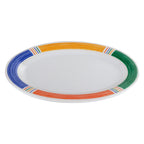 Thumbnail image #1 for G.E.T. GET OP-950-BA Oval Melamine Platter, Diamond Barcelona Design, 9-3/4" x 7-1/4" Case of 2 Dozen