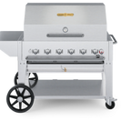 Thumbnail image #1 for Crown Verity Mobile Cooking CV-MCB-42PKG-NG 42" Mobile Natural Gas Charbroiler Package, Stainless Steel, Roll Dome