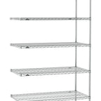 Thumbnail image #1 for Metro Super Erecta SE-1836C-74-A5 Wire Add-On Shelving Unit, Chrome, 36"W x 18"D x 74"H, 5 Shelves