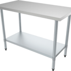 Thumbnail image #1 for ATSMFG MET MET-WTE-2448 ATS MFG Stainless Steel Work Table, 48"W x 24"D, 18-Gauge 430 Series Top, Open Undershelf