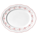 Thumbnail image #1 for Steelite International Folio, Porcelain 62532FP817 Porcelain Oval Platter, 13 x 10.5 x 1 in, Adelina Giselle Rose 1 Dozen